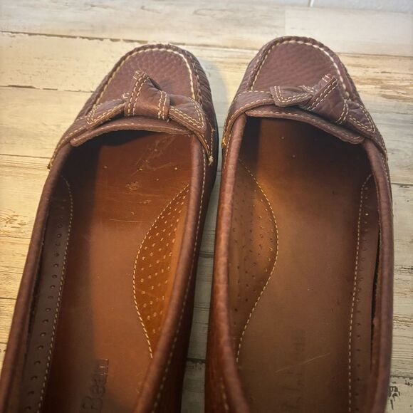 L.L. Bean Women’s Size 8 M Brown Leather Loafer Driving Moccasins Comfort Shoe - Picture 11 of 12